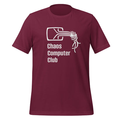 Product mockup photo of the Chaos Computer Club T-Shirt (unisex) Maroon / M.