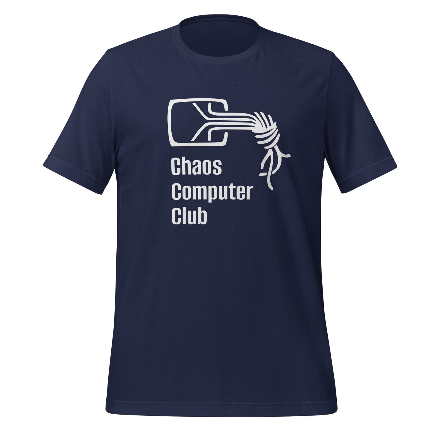 Product mockup photo of the Chaos Computer Club T-Shirt (unisex) Navy / M.