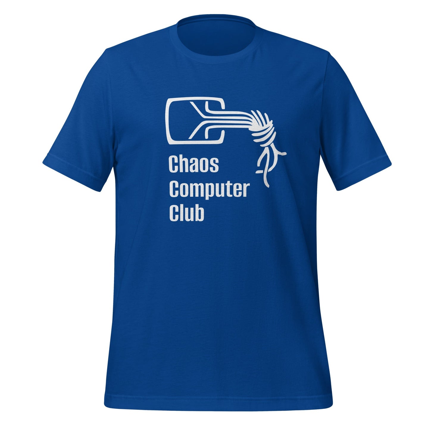 Product mockup photo of the Chaos Computer Club T-Shirt (unisex) True Royal / M.