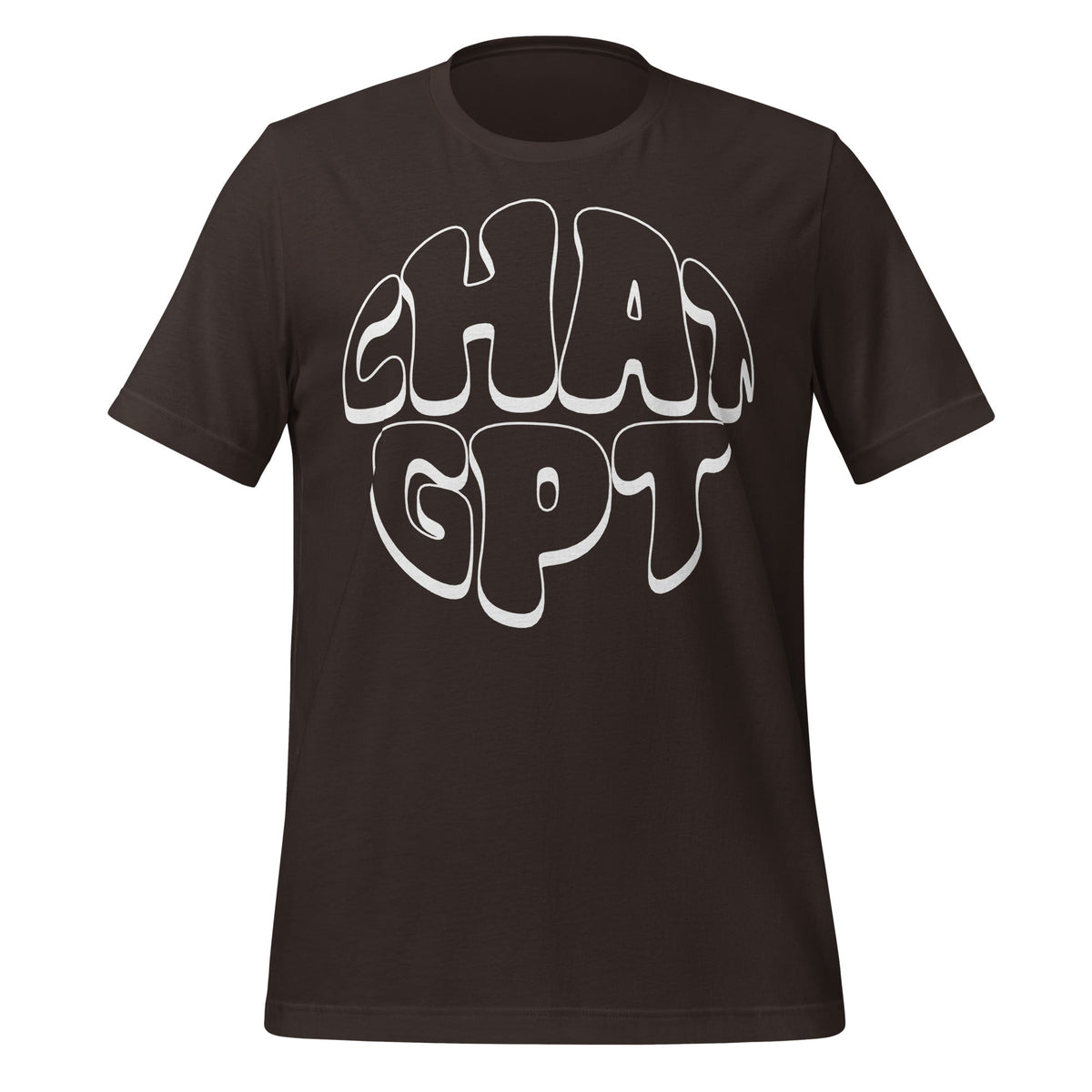 Product mockup photo of the CHAT GPT T Shirt (unisex) Brown / M.