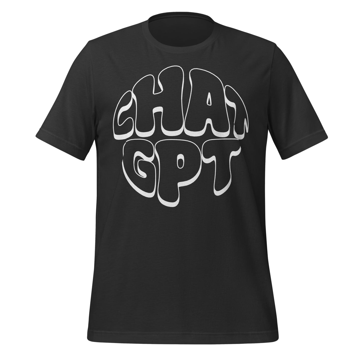 Product mockup photo of the CHAT GPT T Shirt (unisex) Dark Grey / M.