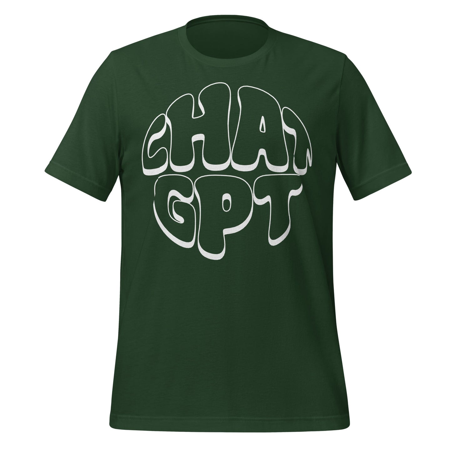 Product mockup photo of the CHAT GPT T Shirt (unisex) Forest / M.