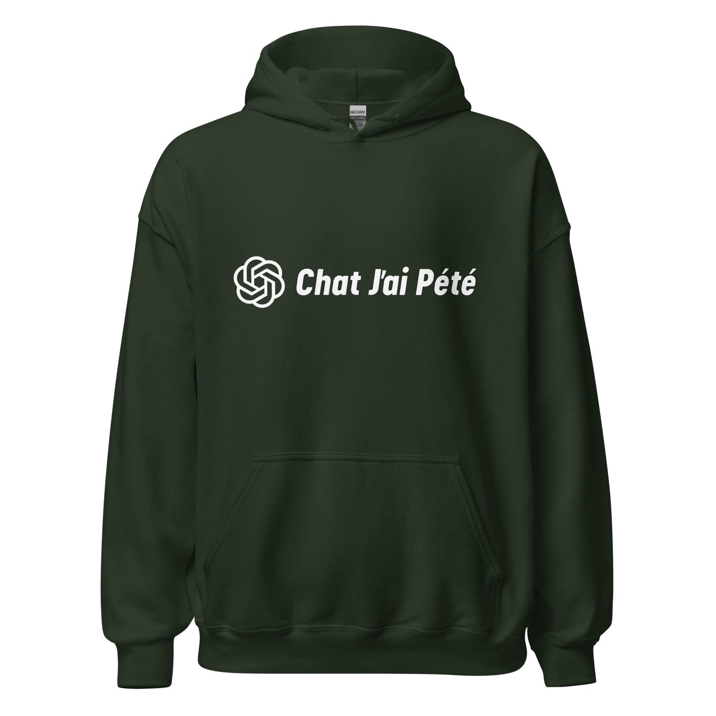 Image of the Chat J’ai Pété (Cat I Farted) Hoodie (unisex) Forest Green / M.