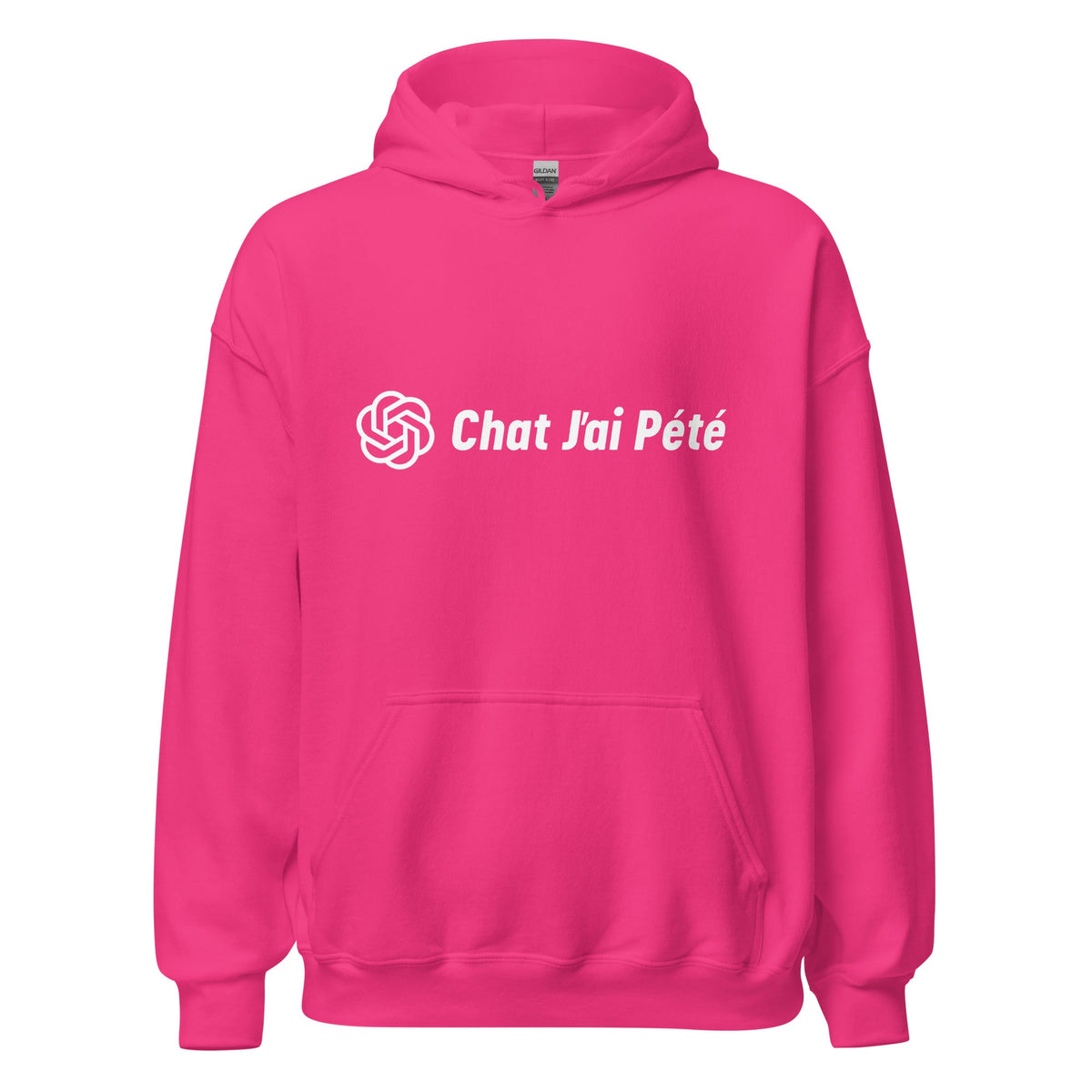 Image of the Chat J’ai Pété (Cat I Farted) Hoodie (unisex) Heliconia / M.
