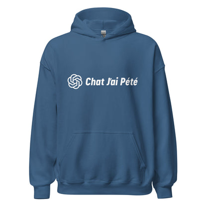 Image of the Chat J’ai Pété (Cat I Farted) Hoodie (unisex) Indigo Blue / M.