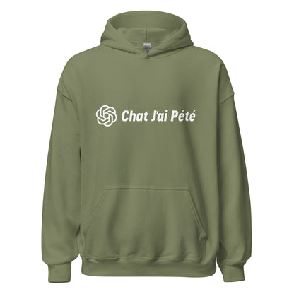 Image of the Chat J’ai Pété (Cat I Farted) Hoodie (unisex) Military Green / M.