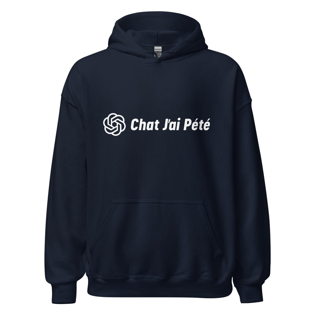 Image of the Chat J’ai Pété (Cat I Farted) Hoodie (unisex) Navy / M.