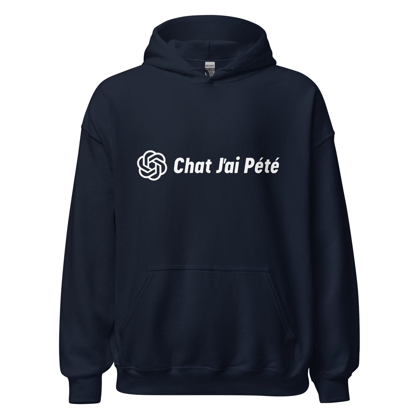 Image of the Chat J’ai Pété (Cat I Farted) Hoodie (unisex) Navy / M.
