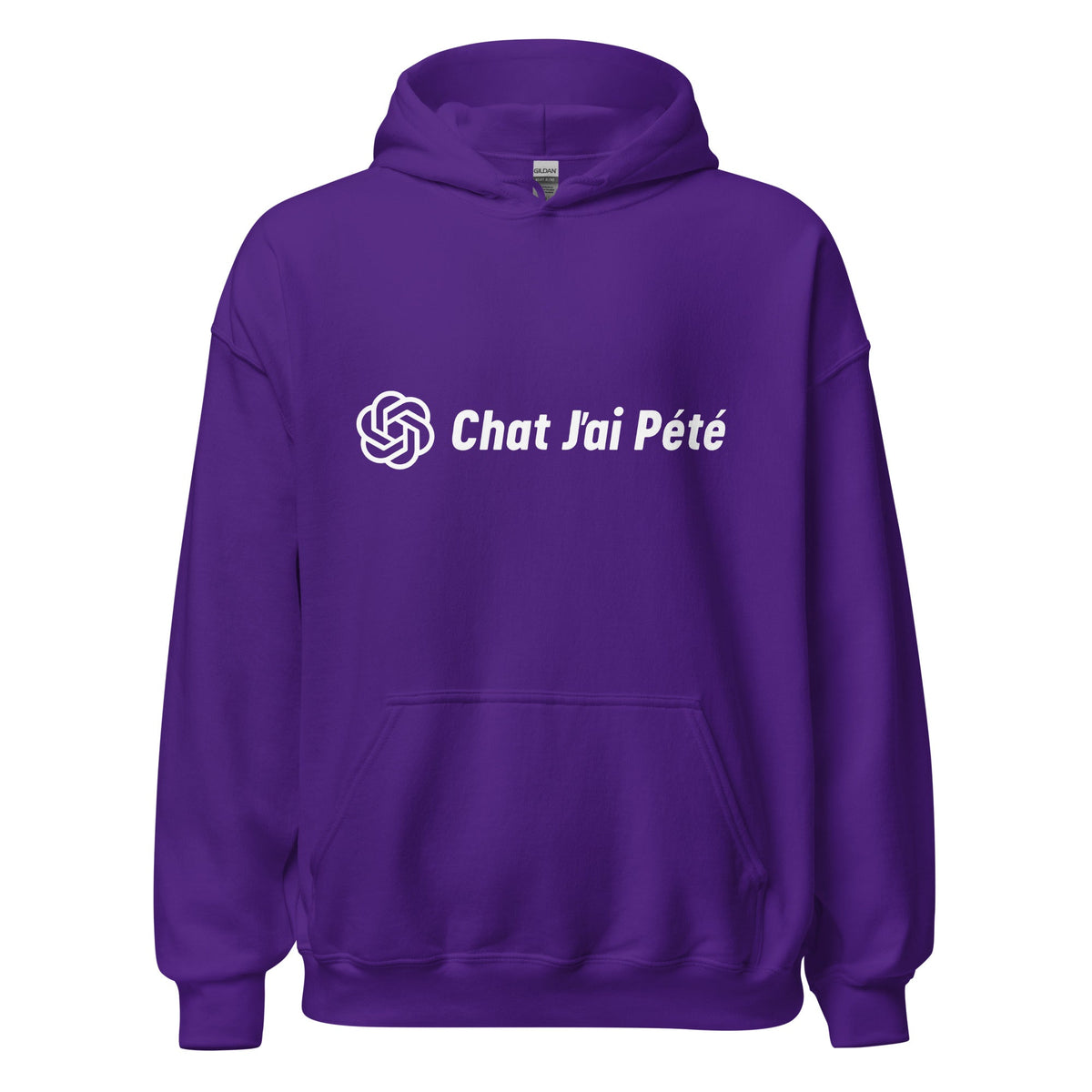 Image of the Chat J’ai Pété (Cat I Farted) Hoodie (unisex) Purple / M.