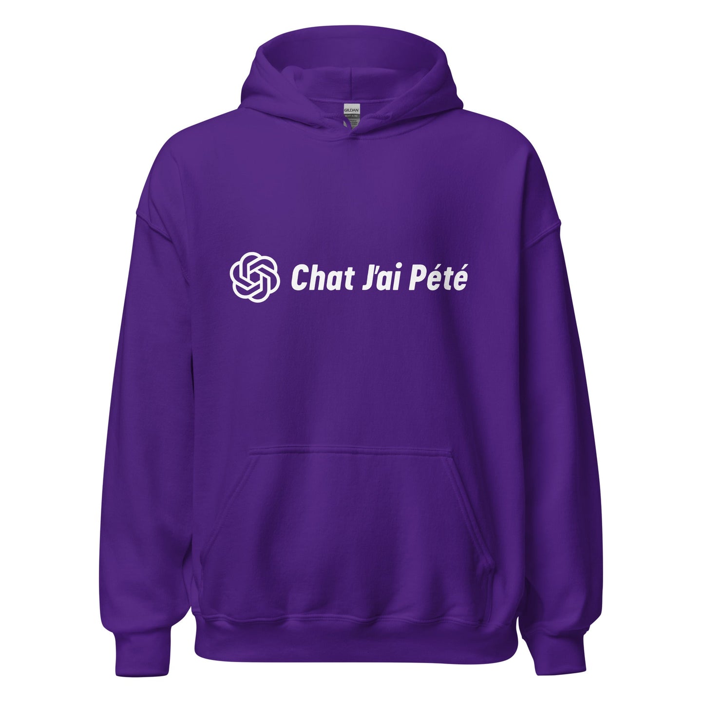Image of the Chat J’ai Pété (Cat I Farted) Hoodie (unisex) Purple / M.
