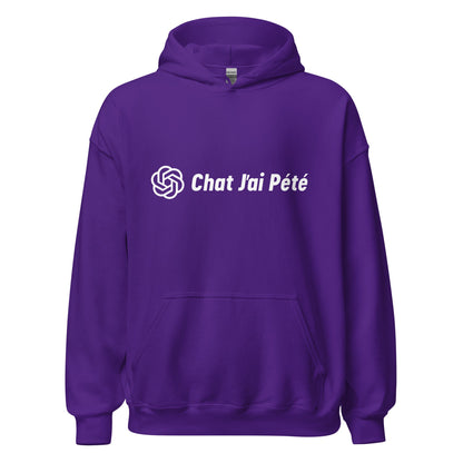 Image of the Chat J’ai Pété (Cat I Farted) Hoodie (unisex) Purple / M.