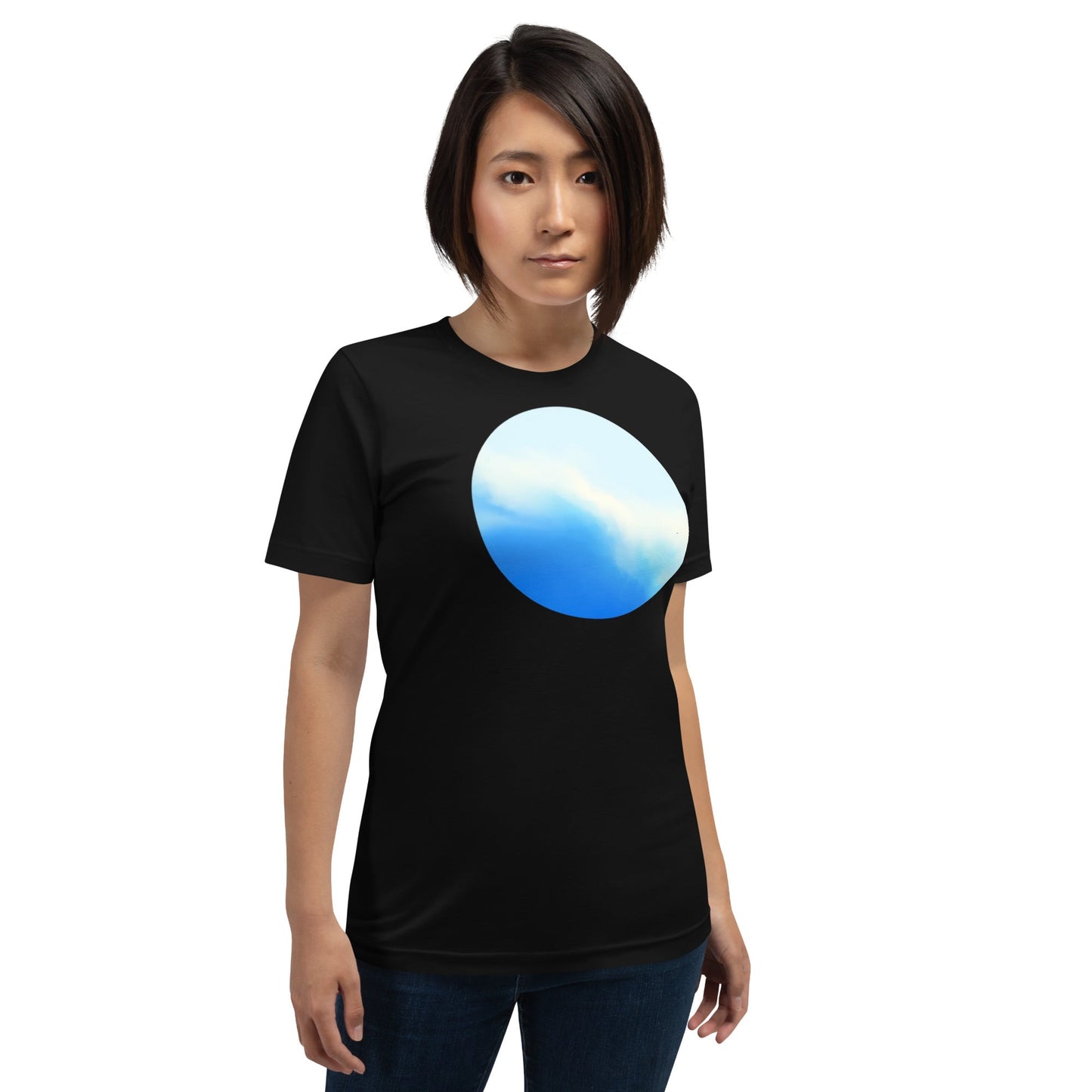 Product mockup photo of the ChatGPT Advanced Voice Mode Artwork T Shirt (unisex).