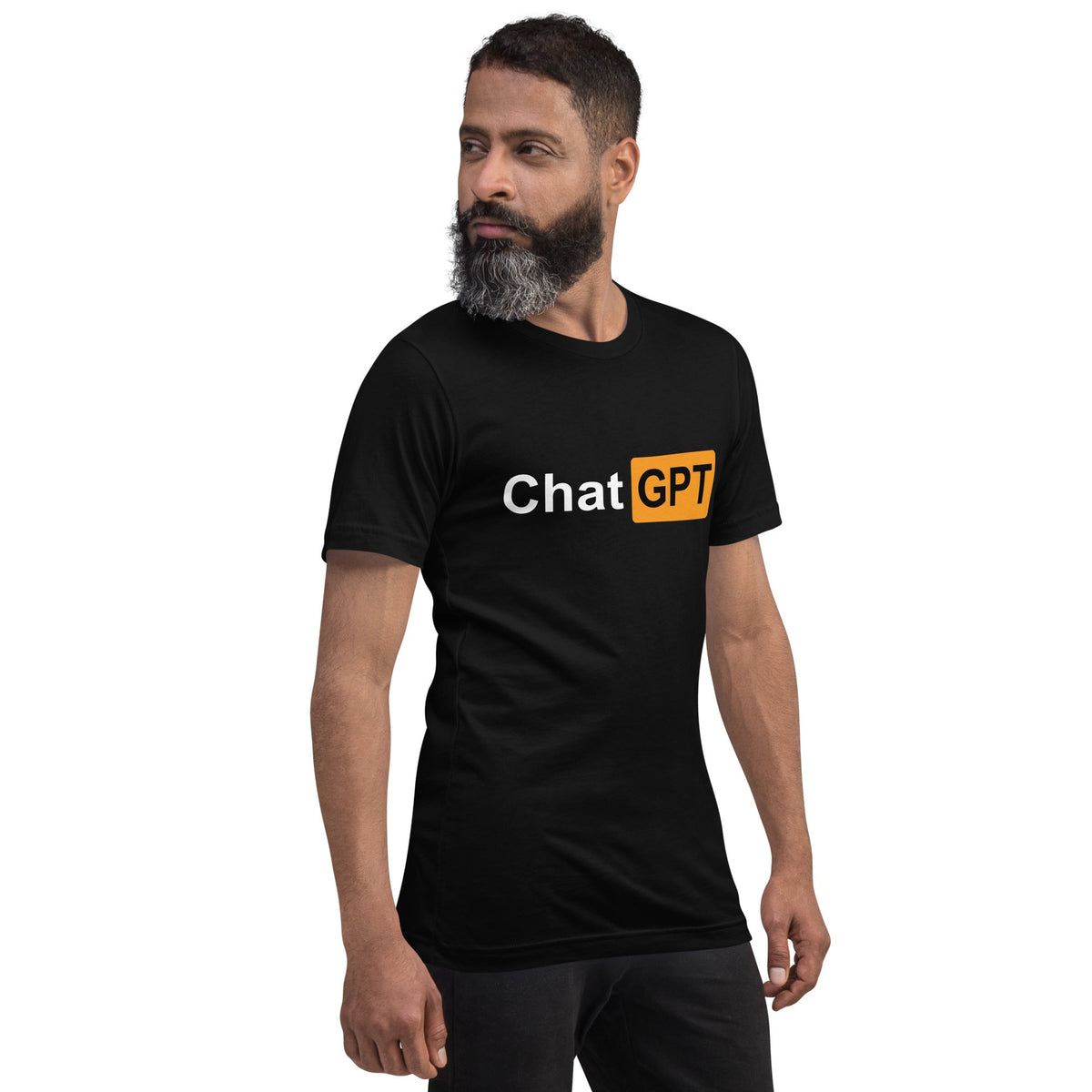 Product mockup photo of the ChatGPT for Adults T Shirt (unisex).
