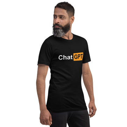 Product mockup photo of the ChatGPT for Adults T Shirt (unisex).