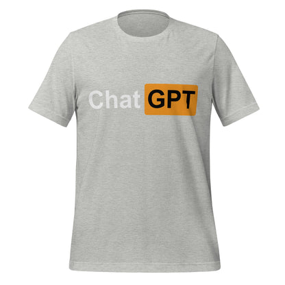 Product mockup photo of the ChatGPT for Adults T Shirt (unisex) Athletic Heather / M.