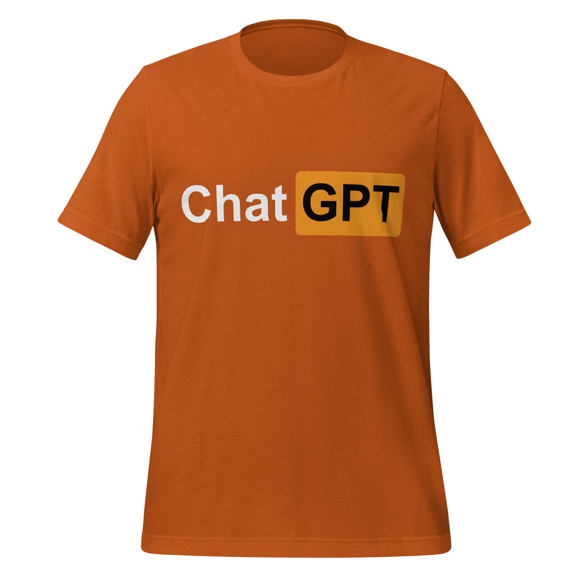 Product mockup photo of the ChatGPT for Adults T Shirt (unisex) Autumn / M.