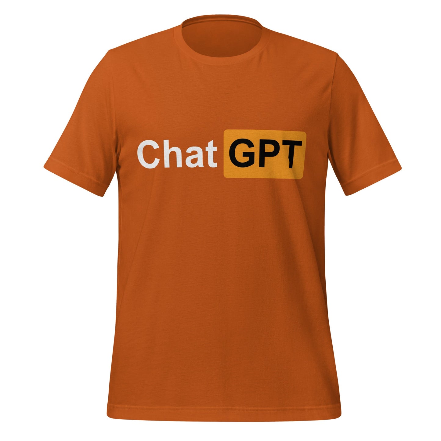 Product mockup photo of the ChatGPT for Adults T Shirt (unisex) Autumn / M.