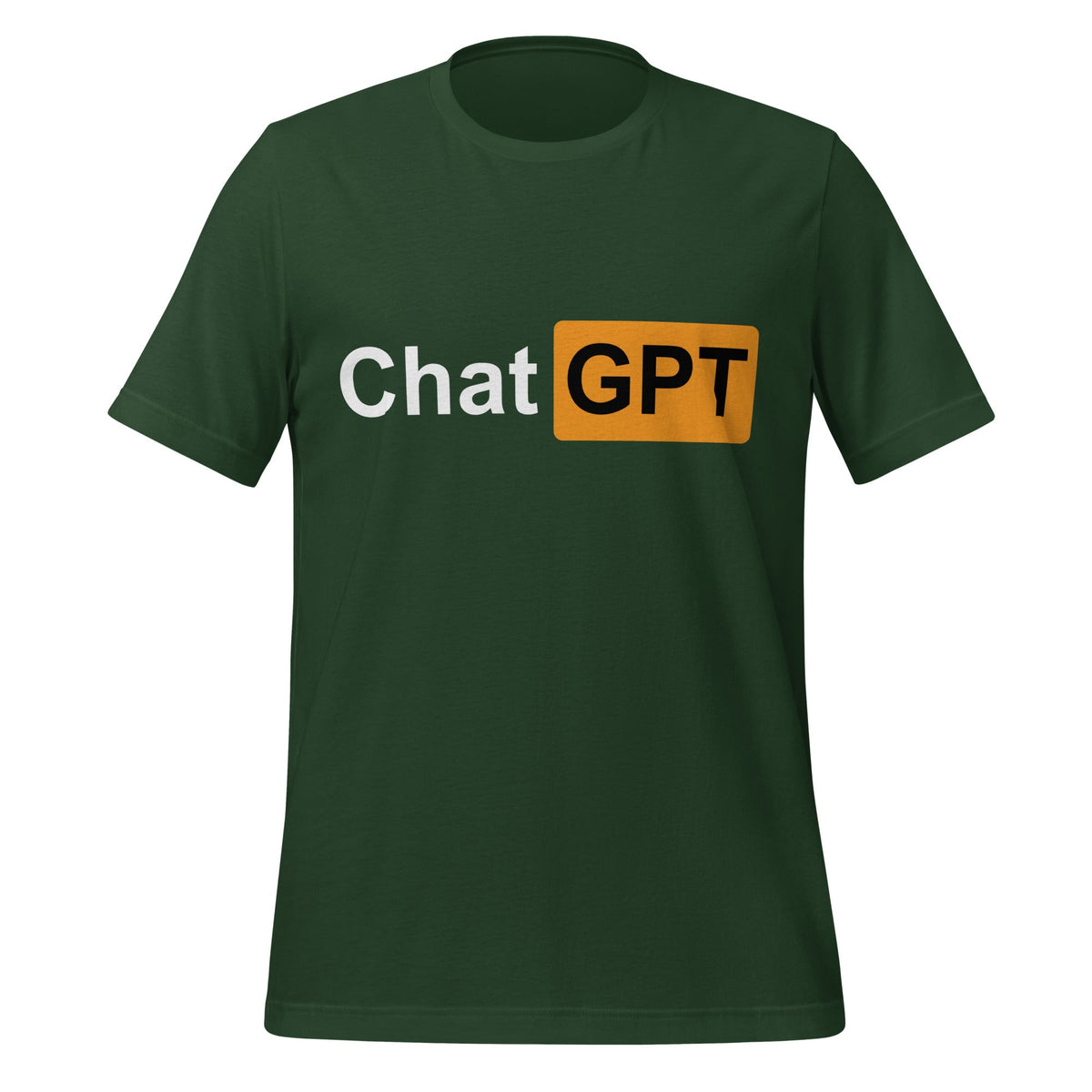 Product mockup photo of the ChatGPT for Adults T Shirt (unisex) Forest / M.