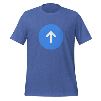 Product mockup photo of the ChatGPT Go Button T Shirt (unisex) Heather True Royal / M.
