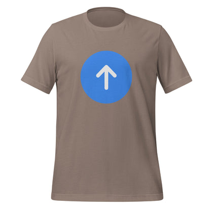 Product mockup photo of the ChatGPT Go Button T Shirt (unisex) Pebble / M.