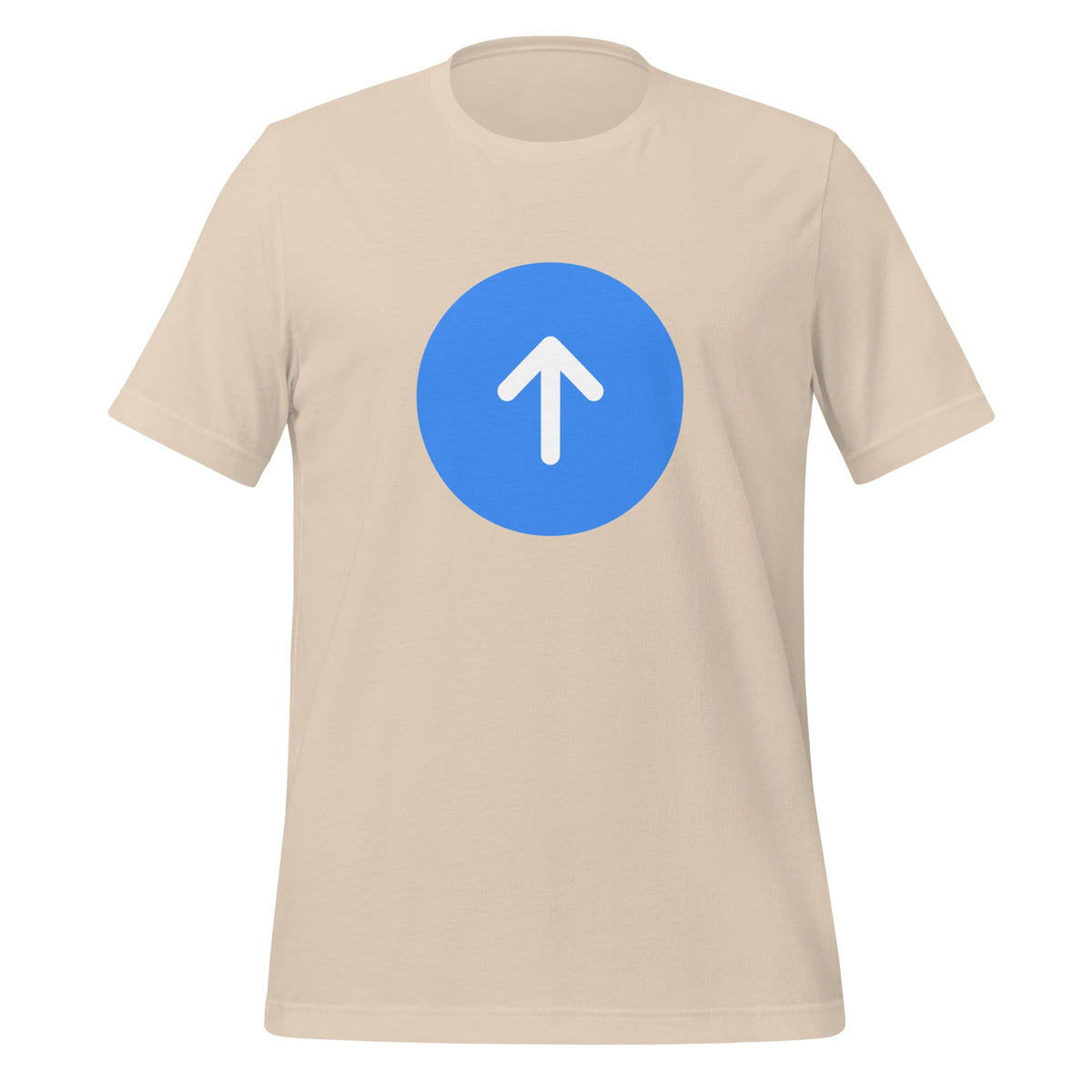Product mockup photo of the ChatGPT Go Button T Shirt (unisex) Soft Cream / M.