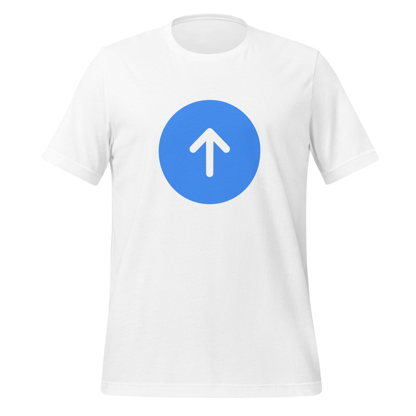 Product mockup photo of the ChatGPT Go Button T Shirt (unisex) White / M.
