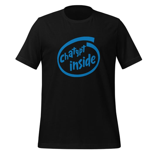 Product mockup photo of the ChatGPT Inside T Shirt (unisex) Black / M.