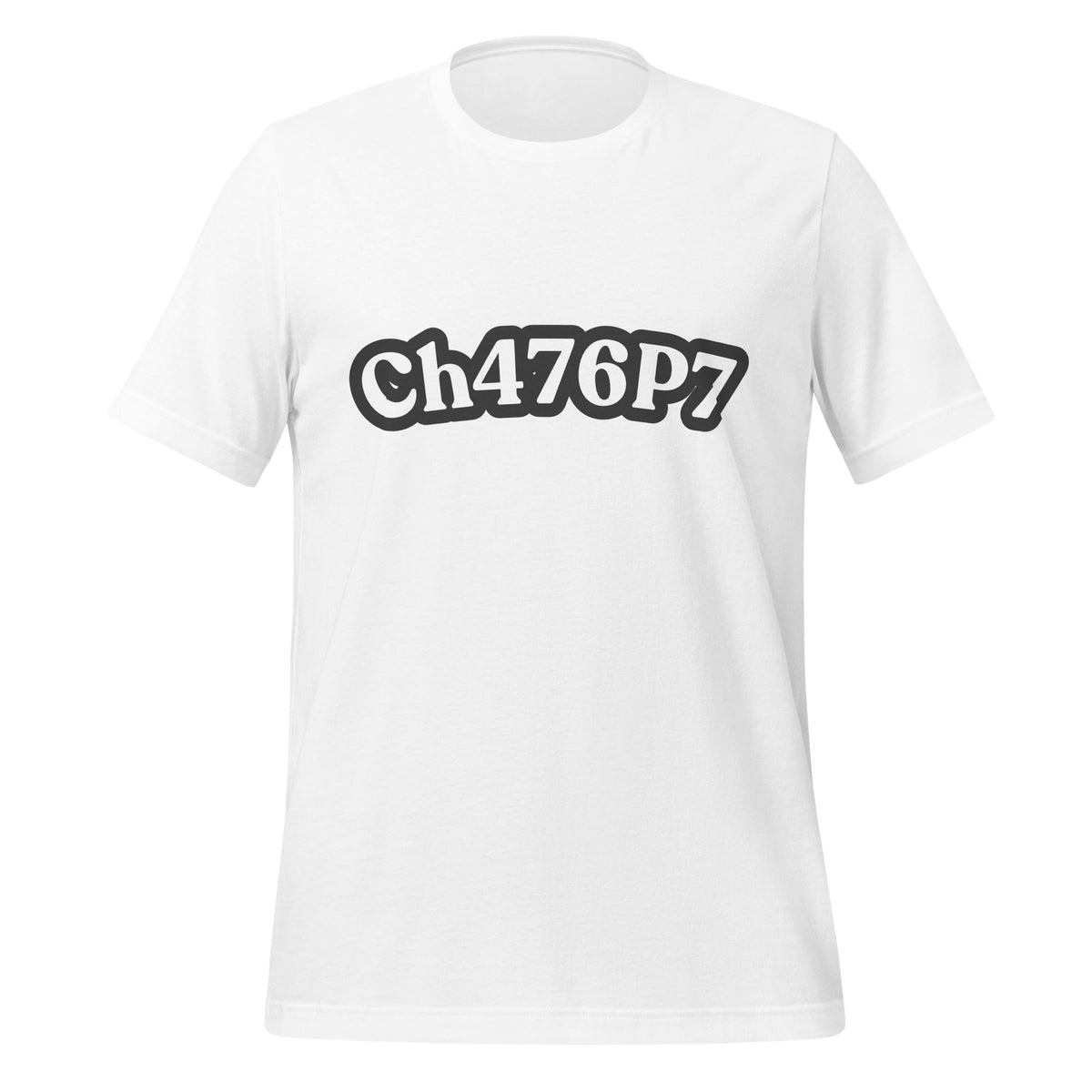 Product mockup photo of the ChatGPT Leet T Shirt (unisex) White / M.