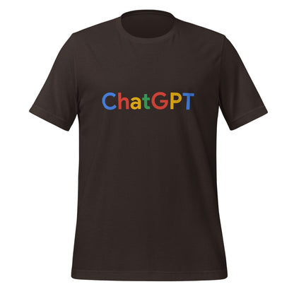 Product mockup photo of the ChatGPT Search Logo T Shirt (unisex) Brown / M.