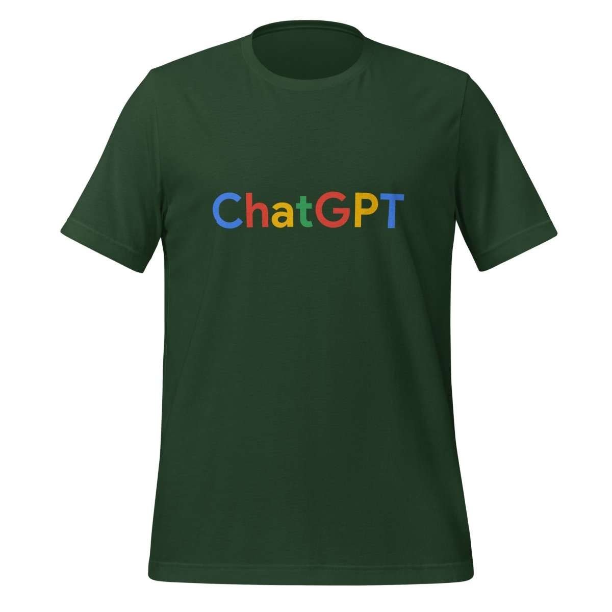 Product mockup photo of the ChatGPT Search Logo T Shirt (unisex) Forest / M.