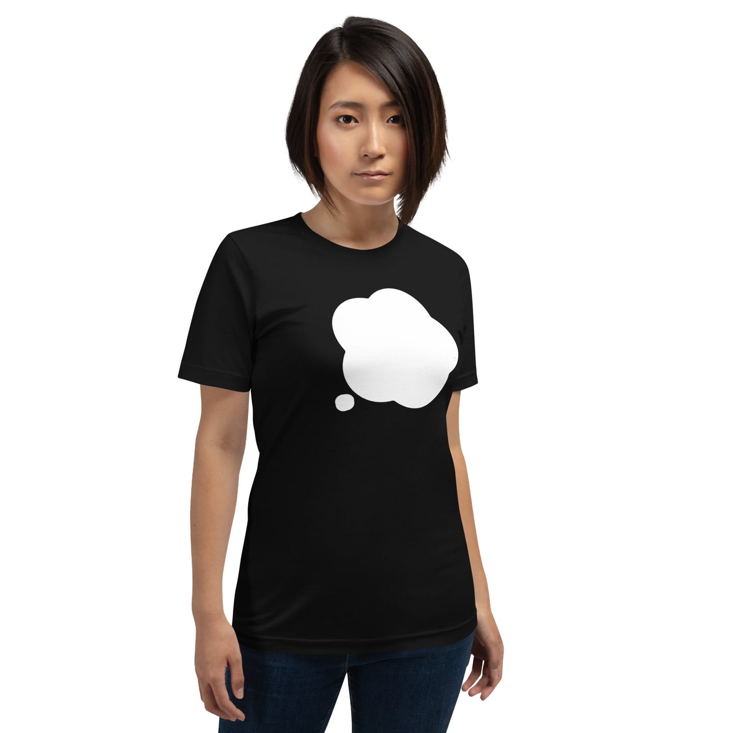 Product mockup photo of the ChatGPT Thinking T Shirt (unisex).