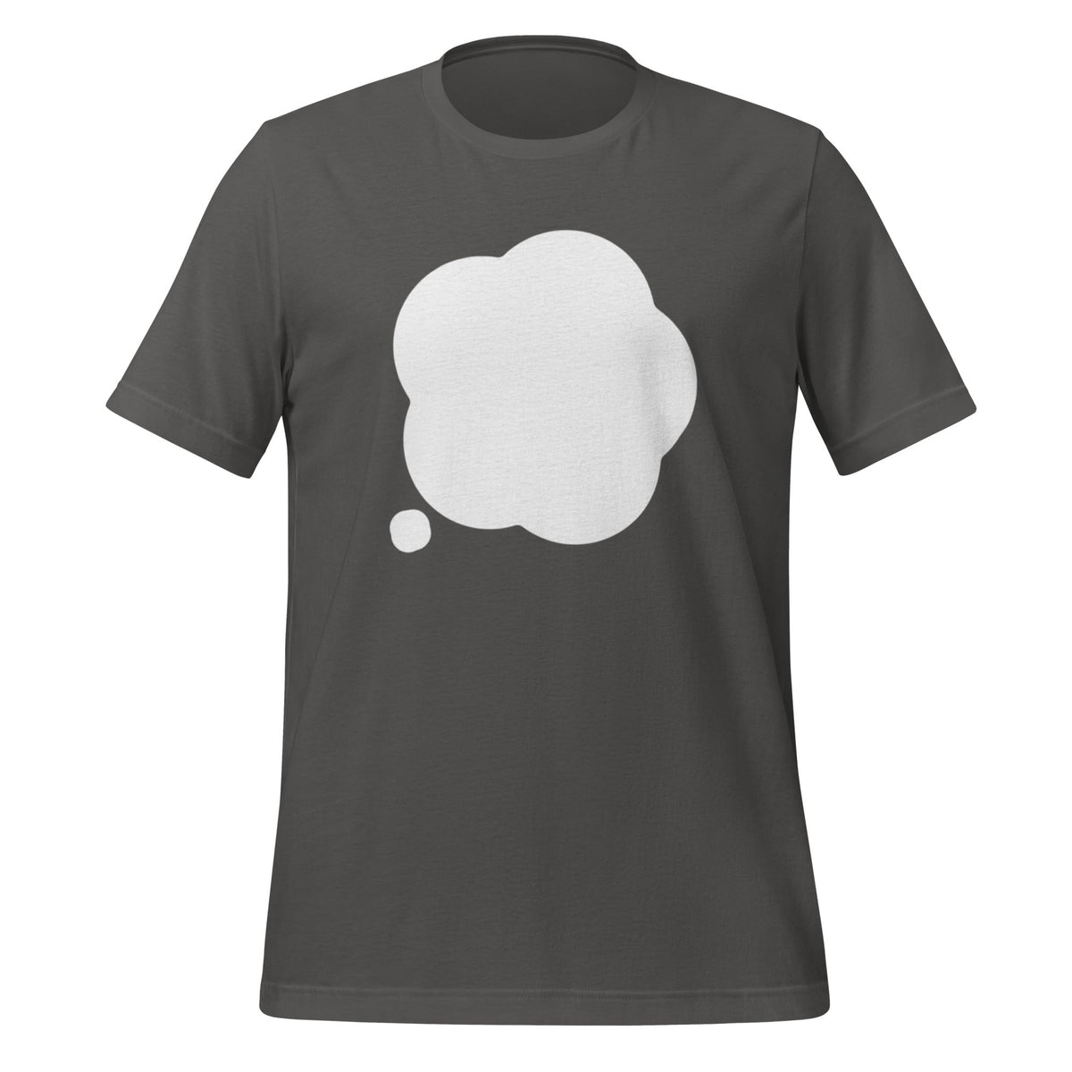 Product mockup photo of the ChatGPT Thinking T Shirt (unisex) Asphalt / M.