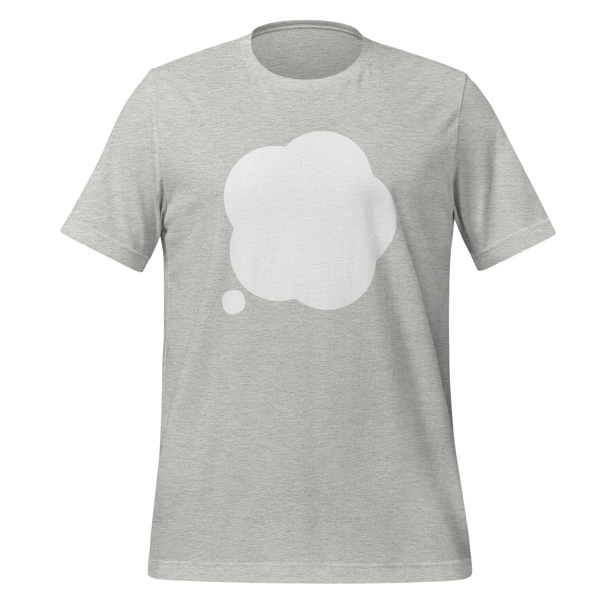 Product mockup photo of the ChatGPT Thinking T Shirt (unisex) Athletic Heather / M.
