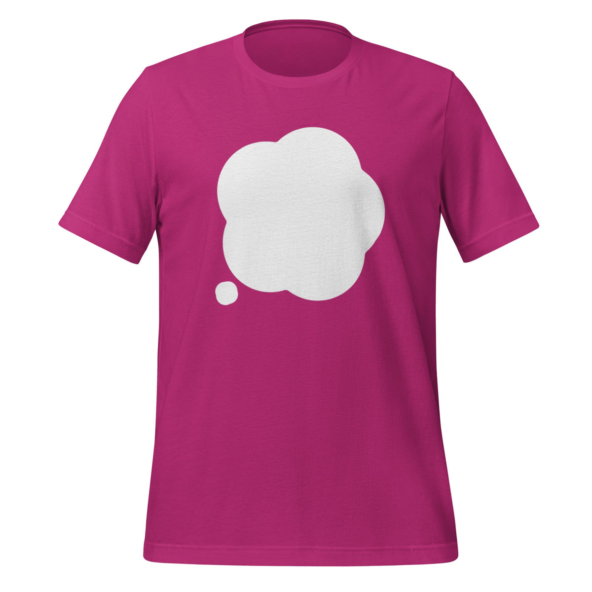 Product mockup photo of the ChatGPT Thinking T Shirt (unisex) Berry / M.