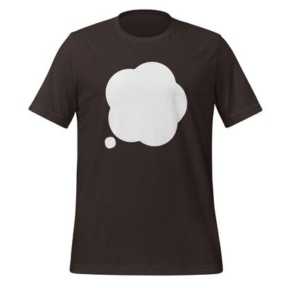 Product mockup photo of the ChatGPT Thinking T Shirt (unisex) Brown / M.