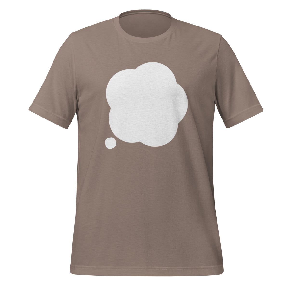 Product mockup photo of the ChatGPT Thinking T Shirt (unisex) Pebble / M.