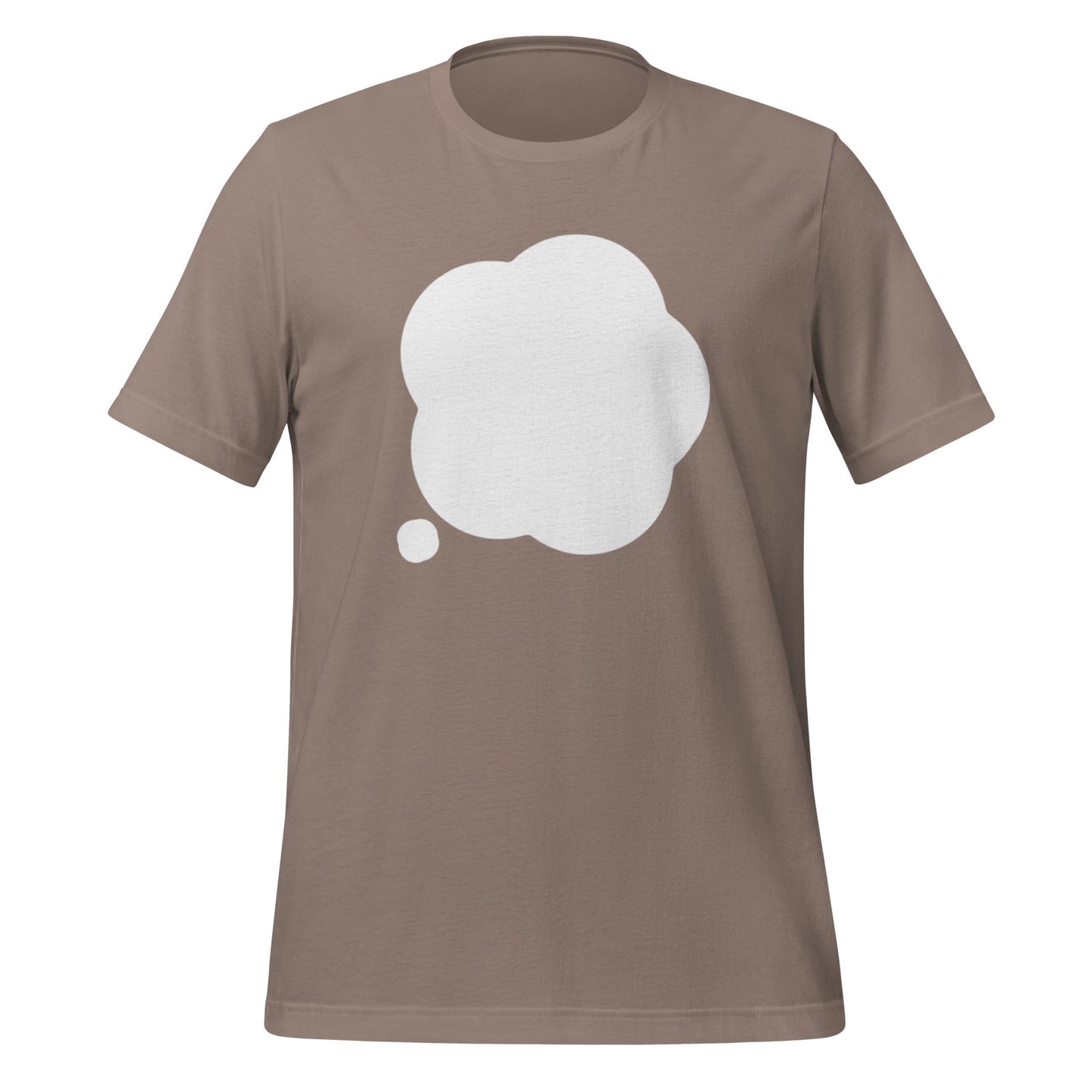 Product mockup photo of the ChatGPT Thinking T Shirt (unisex) Pebble / M.