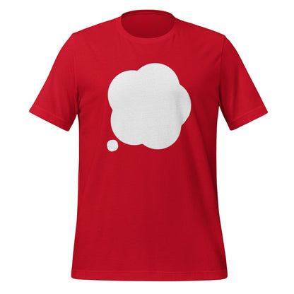Product mockup photo of the ChatGPT Thinking T Shirt (unisex) Red / M.