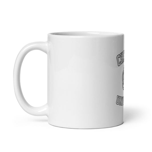 Image of the ChatGPT University White Glossy Mug.
