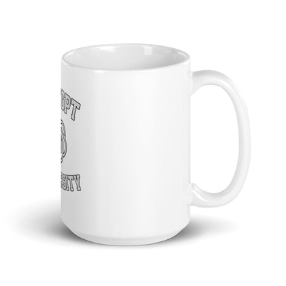 Image of the ChatGPT University White Glossy Mug.