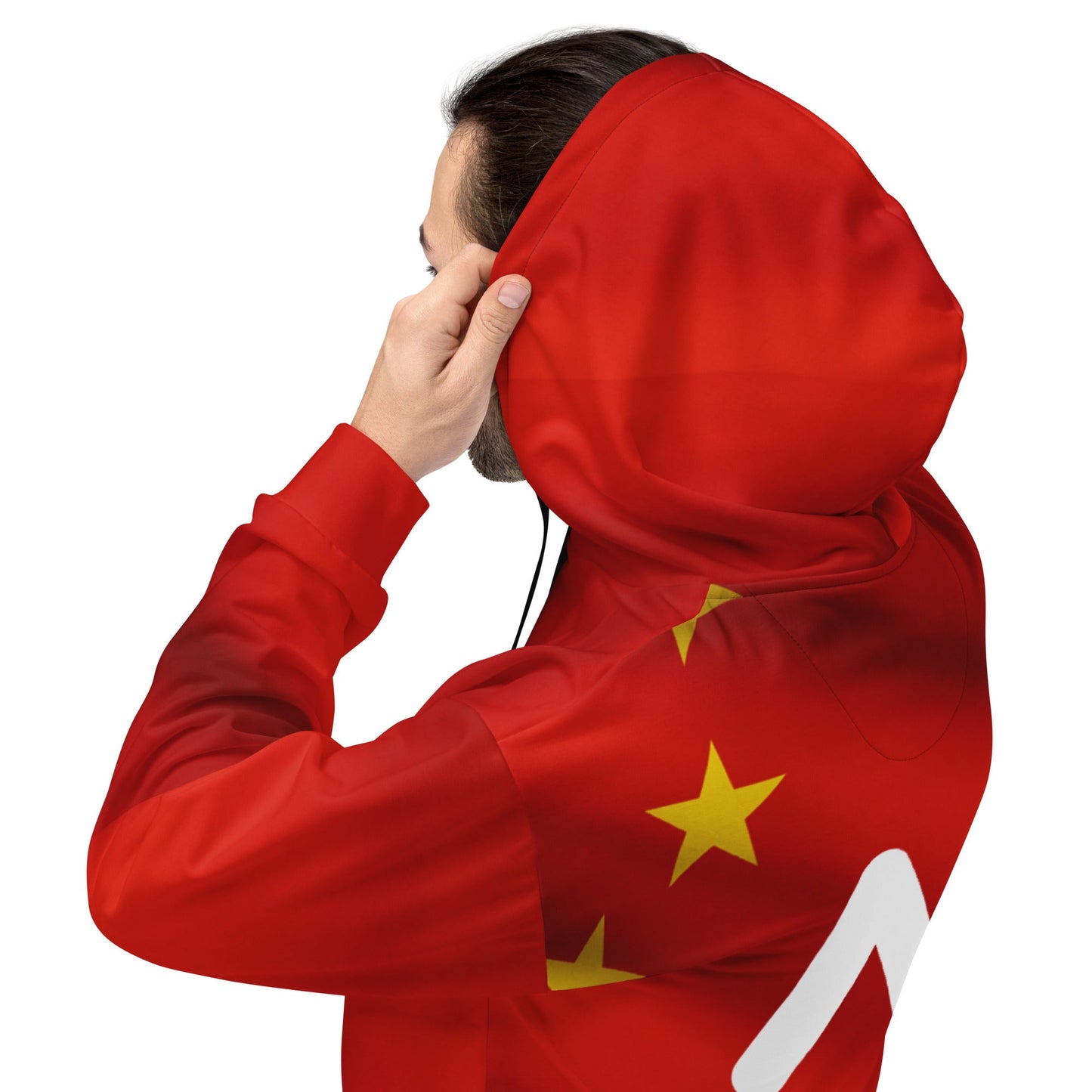 Product mockup photo of the China AI Logo Hoodie (unisex).