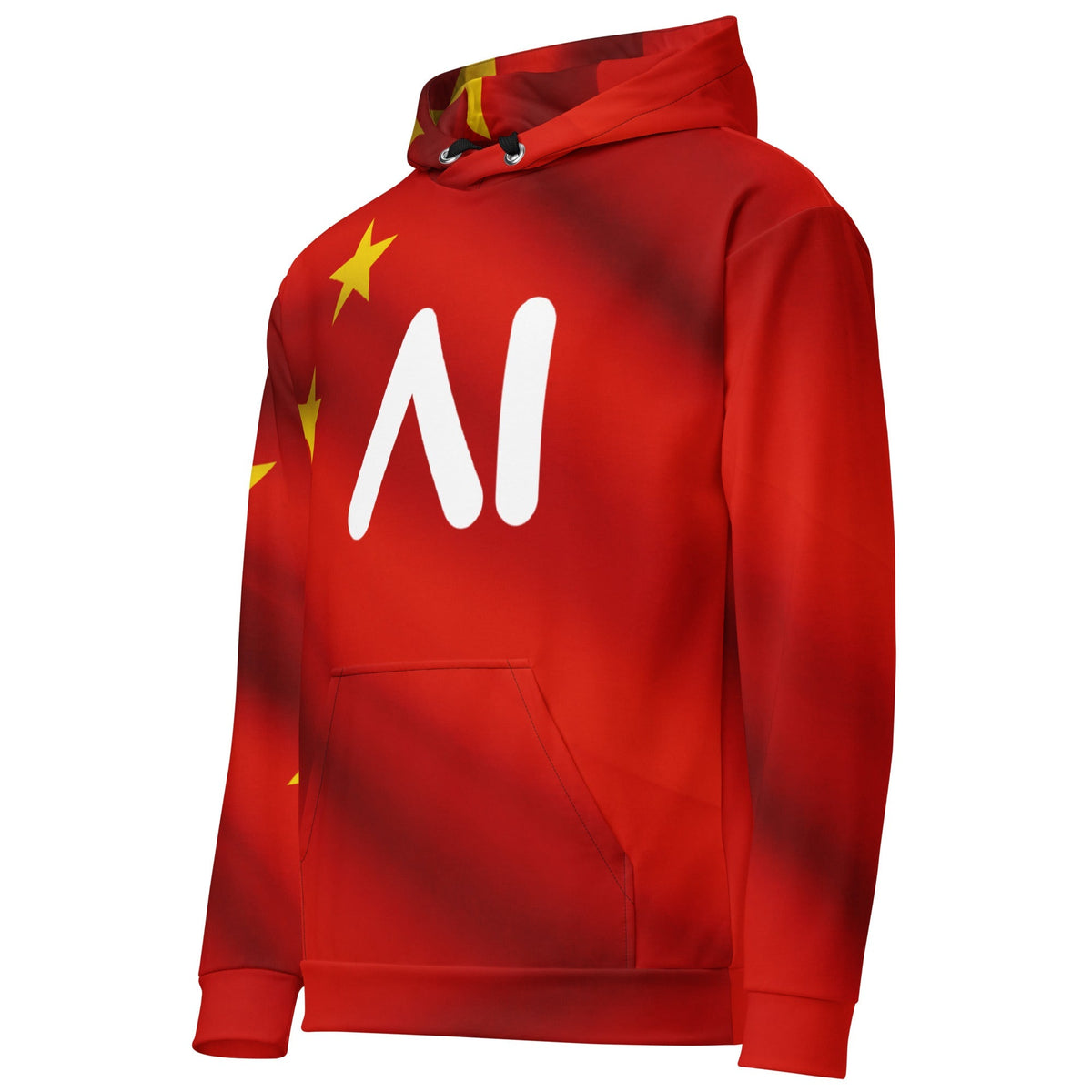 Product mockup photo of the China AI Logo Hoodie (unisex).