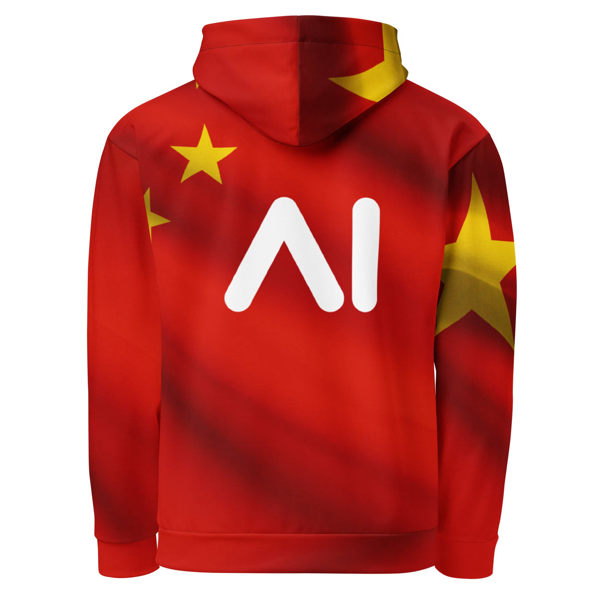 Product mockup photo of the China AI Logo Hoodie (unisex).