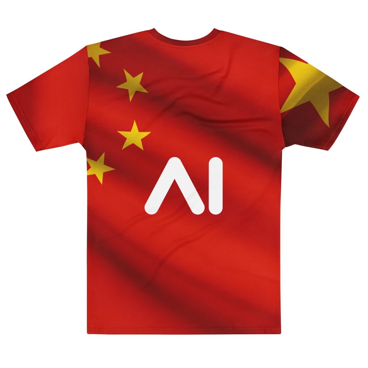 Product mockup photo of the China AI Logo T Shirt (men).