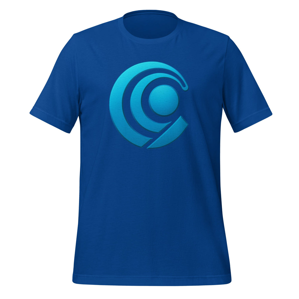 Product mockup photo of the Chromified Comet T Shirt (unisex) True Royal / M.