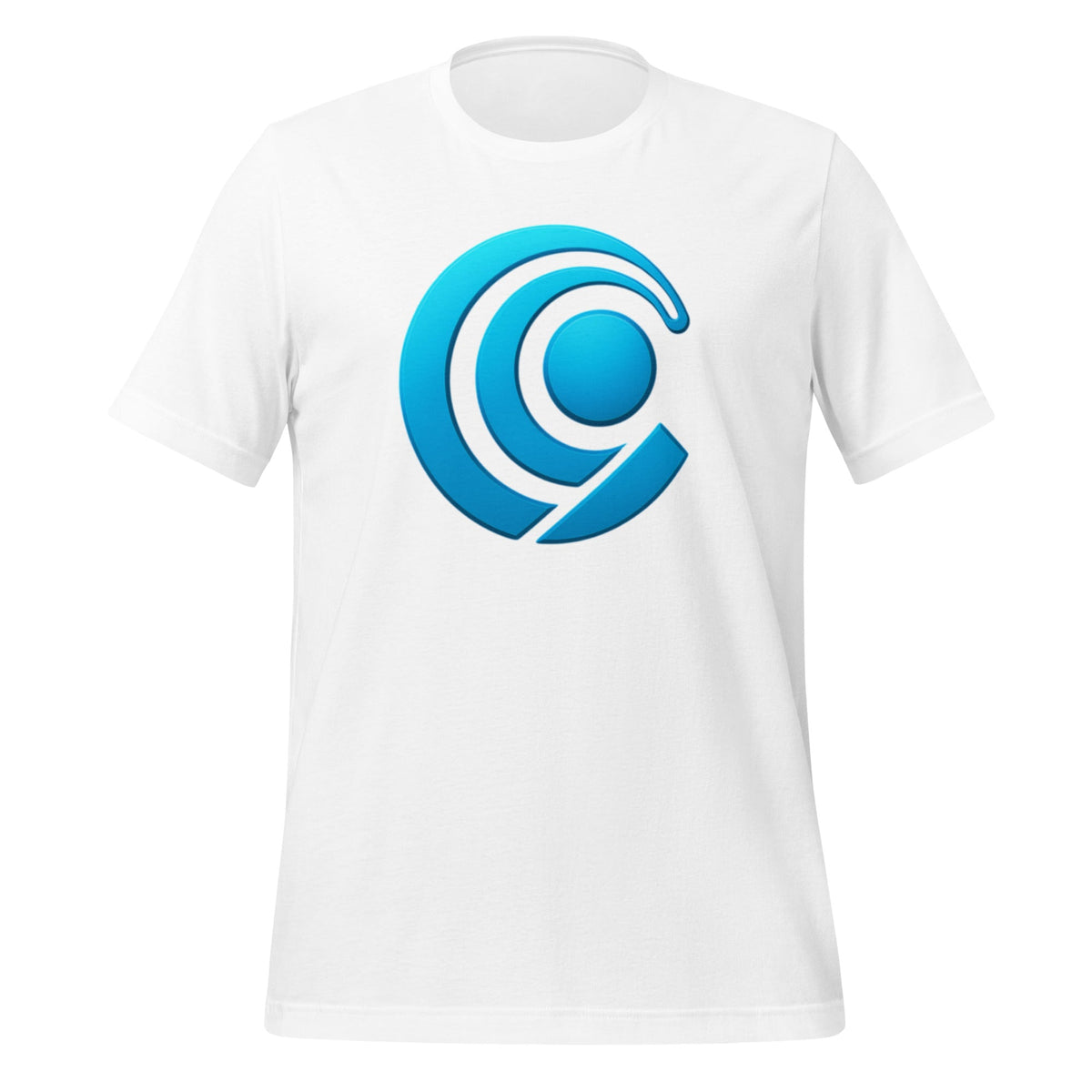 Product mockup photo of the Chromified Comet T Shirt (unisex) White / M.