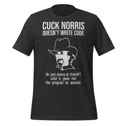 Image of the Chuck Norris Doesn’t Code T-Shirt (unisex) Dark Grey / M.