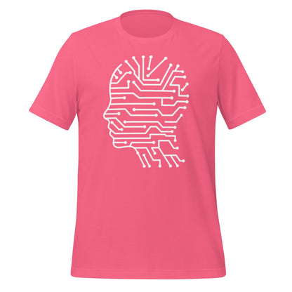 Product mockup photo of the Circuit Silhouette T Shirt (unisex) Charity Pink / M.