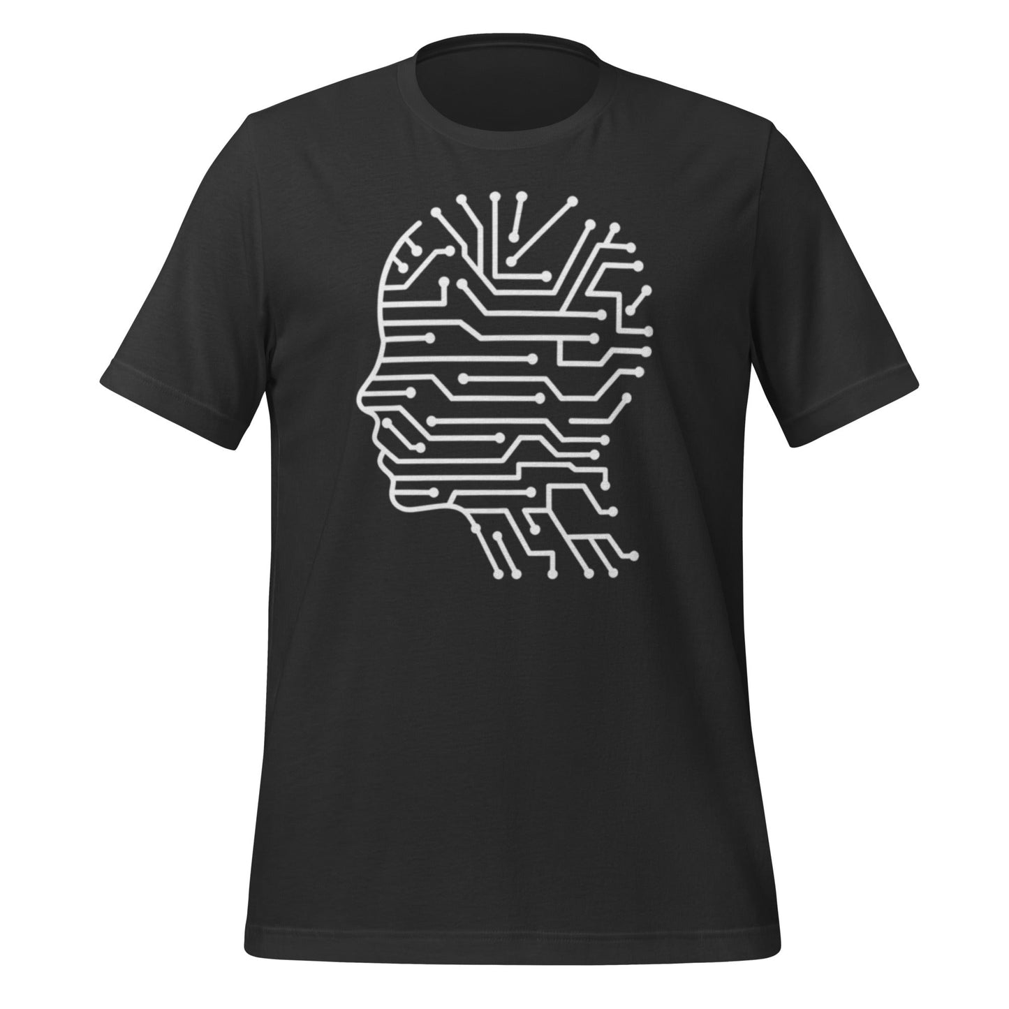 Product mockup photo of the Circuit Silhouette T Shirt (unisex) Dark Grey / M.
