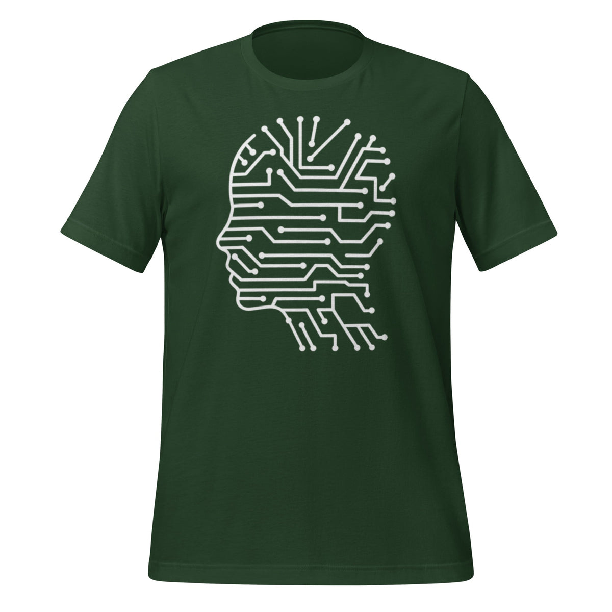 Product mockup photo of the Circuit Silhouette T Shirt (unisex) Forest / M.